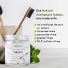 Ecofam Chewable Xylitol Toothpaste Tablets - 90 Natural Vanilla Mint Whitening Tabs - Eco Friendly Zero Waste Glass Jar - Fluoride-Free -with Nano Hydroxyapatite - Vegan - Made in The USA