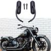 Motorcycle Mini Oval Rear View Mirrors For Harley Davidson Custom Softail Fatboy