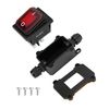 QWORK® IP65 Waterproof Inline Cord Switch with Red Indicator Light, 12-24V 30A, DPST Rocker Switch, Dual Position ON/OFF Control