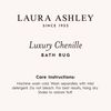 Laura Ashley Butter Chenille 17" x 24" Bath Mat, White