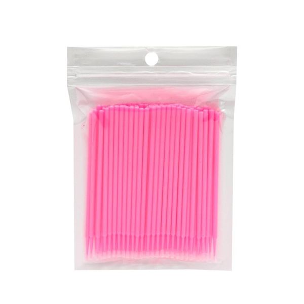 LOYELEY Micro Cotton Swabs, 100 Pcs Extra Fine Cotton Swabs, Micro Brush, Microstick, Disposable Makeup Brush, Eyelash Swabs, Mascara Brush, Gel Nail Painting, Eyelash Hair Growing Tools, Eyelash