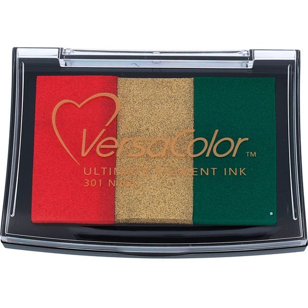 Tsukineko Versacolor Noel 3-Colour Ink Pad, Multiple Colours