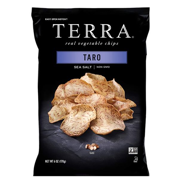 Terra Vegetable Chips, Taro Chips with Sea Salt, 6 oz (Pack of 12)