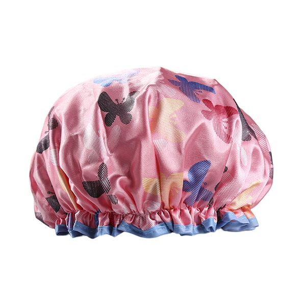 1 Piece Shower Cap Reusable Bath Cap, Double Thickening Waterproof Shower Cap (Butterfly)