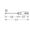 KS Tools 159.1020 Ergotorque Schraubendreher PH1, 180 mm