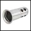 Hihaha 60mm Universal Motorcycle Exhaust Pipe Baffle Can Silver Tone Durable Material