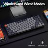 Keychron K3 Version 3 Low Profile Wireless Mechanical Keyboard, 75% Layout QMK Programmable Bluetooth 5.2/Wired, White Backlit with Shine-Through Keycaps for Mac Windows Linux