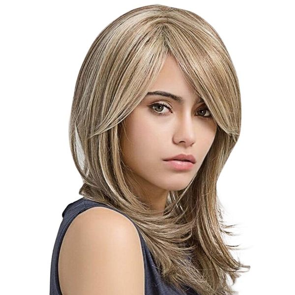 LESUN Short Bob Wig, Women's, Medical Use, One Size Fits Most, Fully Hand Planted Natural, Wave, Volume, Natural, Medium, Short Cut Full Wig, Artificial Skin, Breathable, Net Included, Antibacterial Net (Platinum)