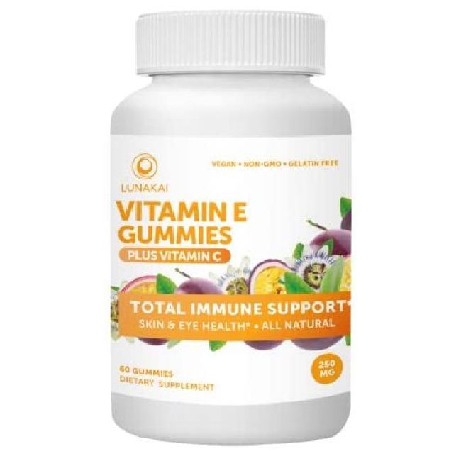 Lunakai Vitamin E Natural Gummies 250mg 60ea