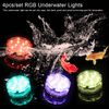 RGB Underwater Light 4pcs/Set LED RGB Lights Waterproof Remote Control