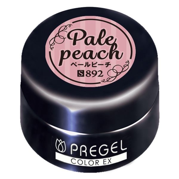 PRE GEL PG-CE892 Color Gel Color EX Pale Peach 0.1 oz (3 g) UV/LED Compatible