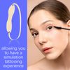 20 Pieces Microblading Practice Skin Fake Skin Silicone Eyebrow Tattoo Practice Headband, Micro-blading Practice Skin for Beginners Tattoo Eyebrow Practising Design (White Dotted Line,Dotted Line)