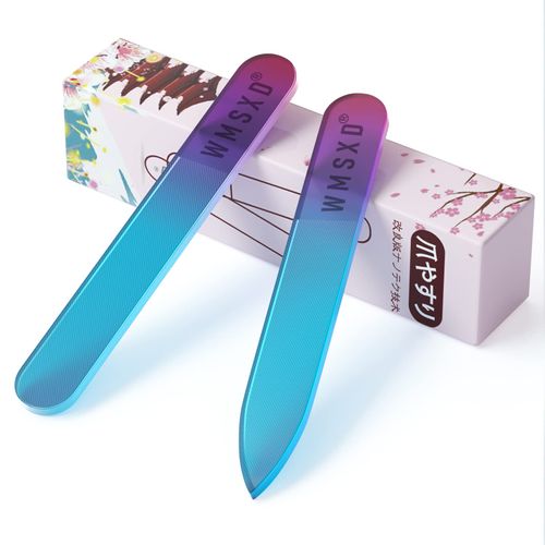 Nail File, Nail Polishing, Polishing, Glass, Nail Care, Popular, Ranking, Claw Polishing, Nursing, Children, Nail Care, Mobile Phone, Case Included (Set of 2)
