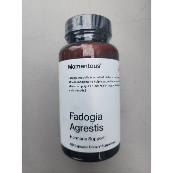 Momentous Fadogia Agrestis 60 Capsules Dietary Supplement, 10/26