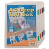 3xTiger A4 Deep Tuff Box A4 Storage box file with clips hold stationery a4 files, sheets