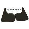 2 Universal Fit Black Front or Rear Unishield Mudflaps Complete With Mounting Screws - Easy Fit Rubber Mud Flaps/Guards