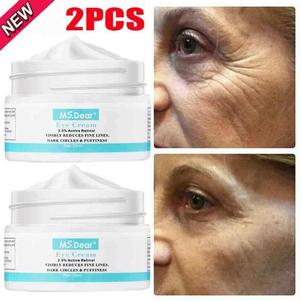 2 PACK Eye Cream Gel for Dark Circles Puffy Eyes Bags Wrinkles Anti Aging Firm