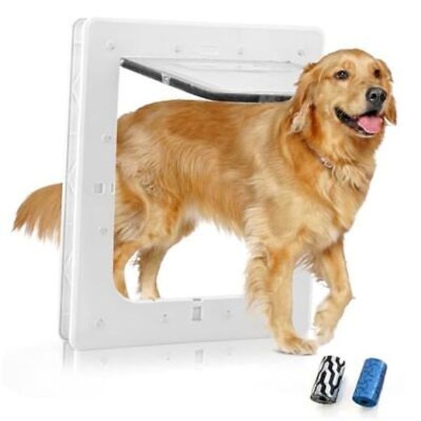 Dog Door Pet Door, 16.7" x 11.7" Inner Frame for Dog and Pets, Large Plastic