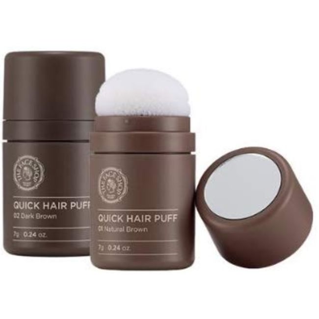THE FACE SHOP [Korean cosmetics THE FACE SHOP] Natural Brown Quick Hair Puff #01 Natural Brown [Directly shipped from overseas] [Parallel import product]