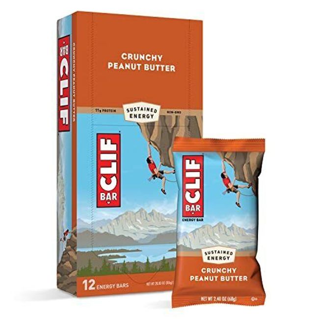 CLIF BARS Energy Bars Crunchy Peanut Butter  Protein Bars 2.40 oz, NEW!!