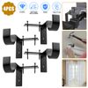 4Pcs Hole-Free Hang Curtain Bracket Rod Holders Single Hook Into Window Frame