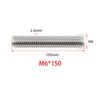 10pcs Steel Studding Threaded Bar Rod,Stainless Steel Threaded Rod Full Thread Studding Bar M6*150mm