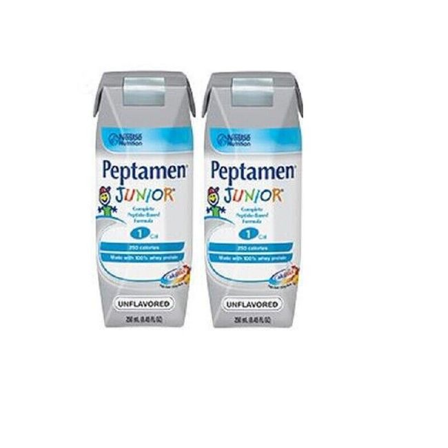 Peptamen Junior Complete Elemental Nutrition Unflavored Liquid 8 oz. Can 2 Pack