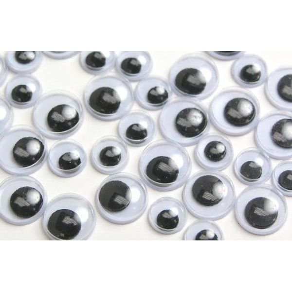 Fun Craft Stick on Eyes Coloured Assorted