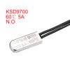 sourcing map KSD9700 Thermostat, 60℃ Normally Open Temperature Switch Thermal Switch, N.O 5A Metal Temperature Controller 2pcs