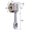 Retractable Awning 1:11 Manual Worm Gear (Includes Mounting Screws to Bracket) White