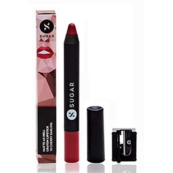 SUGAR Matte As Hell Crayon Lipstick - 10 Cherry Darling