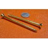 Brass #10  Phillips Flat Head Wood Screw x 3.00" Length, 10 Pcs