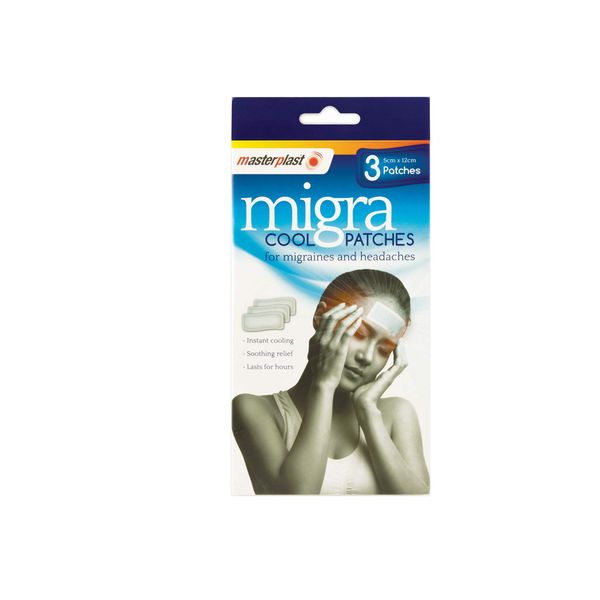 Masterplast Migra Cool Patches x 3 for Migraines and Headaches