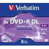 Verbatim 43541 8x Dual Layer DVD+R - Jewel Cased 5 Pack