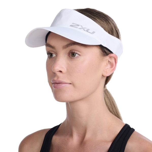 2XU Unisex Run Visor, white/white, Unit size