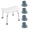 Qty: 4x Replacement Large Based 28mm (1 1/8") Angled Ferrules for Bath & Shower Stools - by Lifeswonderful