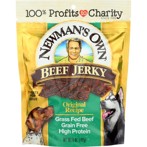 Newman's Own Beef Jerky Treats For Dogs, Original Recipe, 5-Oz.