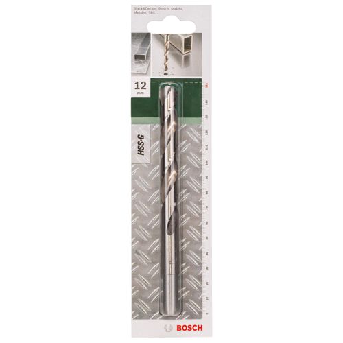 Bosch 1pc. HSS-G Drill Bit (Metal, Hard Plastic, 12 x 101 x 151mm, Accessory Drill Driver)
