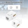MECCANIXITY 10 Pack RJ45 Cat 6 Ethernet Jack, Cat6 Coupler Connector Adapter Network Insert for Cat6 Cable, White