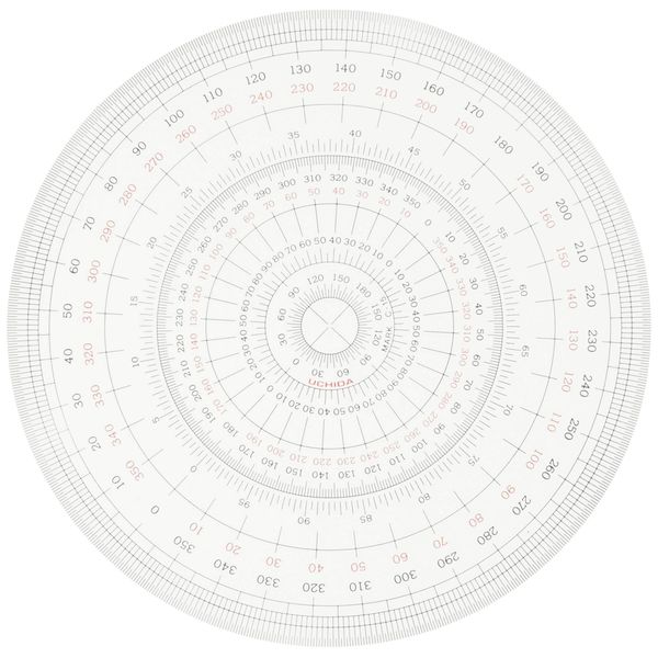 ウチダ 全円分度器 15cm 1-822-0001