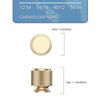 9BUILD 10 Pack Gold Drawer and Cabinet Knobs for Kitchen and Wardrobe - Single Hole Design