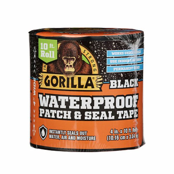 Gorilla 4612502 Patch/Seal Waterproof Tape, 4-In. x 10-Ft. - Quantity 4