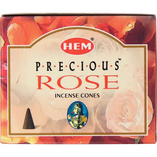 HEM Precious Rose CORN Precious Rose Incense Cone Type Set of 12