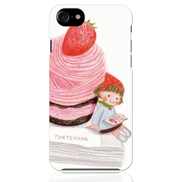 iPhone Hard Smartphone Smartphone Case Cover Strawberry Mont Blanc TONTENKAN Illustration Color Enpitsu Picture Book Tontenkan Heartwarming Flower Strawberry Cake