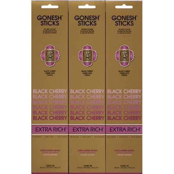 GONESH BLACK CHERRY Black Cherry 20 Count X 3 Pack (60 Count)