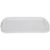 Vision4ever 41cm Medium Size Rectangular White Plastic Kitchen Drip Serving Tray Useful for Food Serve