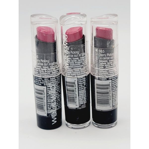 Lot of 3 Wet N Wild Megalast Lipstick #965 Cherry Picking