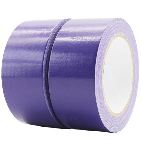 ROSEUP 2 Pack Duct Tape Heavy Duty,7.5 Mil Thickness,2 Inches x 30 Yards,Flexible,No Residue,Waterproof and Tear by Hand,Multi-Use for Indoor & Outdoor, Purple