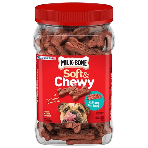 Milk-Bone Soft & Chewy Dog Treats Made with Real Bacon, 25 Oz. Canister Health