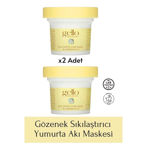 2 Adet Gözenek Sıkılaştırıcı Yumurta Akı Maskesi - Egg White Pore Mask 2'li Paket